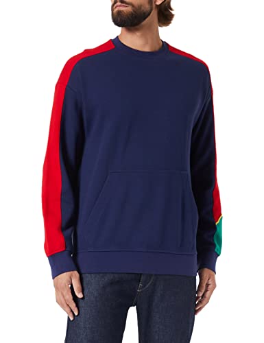 United Colors of Benetton Herren Pullover G/C M/L 3CMAU1035 LANGÄRMLIGES Sweatshirt MIT Rundhalsausschnitt, Blaue Details 901, M United Colors of Benetton Herren Pullover G/C M/L 3CMAU1035 LANGÄRMLIGES Sweatshirt MIT Rundhalsausschnitt, Blaue Details 901, M von United Colors of Benetton