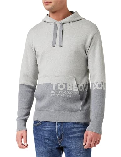 United Colors of Benetton Herren T-SHIRT MIT Kapuze. M/L 1094K200D LANGÄRMLIGER HOODIE, Grau 901, M United Colors of Benetton Herren T-SHIRT MIT Kapuze. M/L 1094K200D LANGÄRMLIGER HOODIE, Grau 901, M von United Colors of Benetton