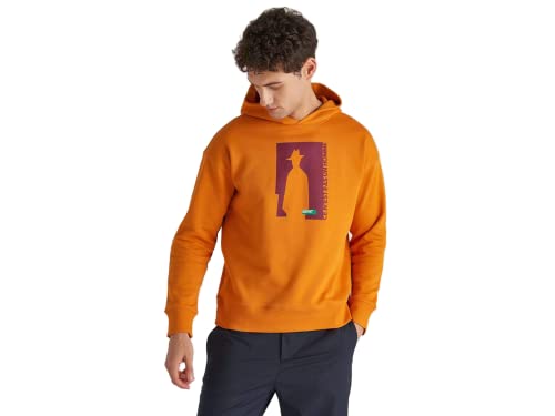 United Colors of Benetton Herren T-Shirt MIT Kapuze. M/L 3J73U200L LANGÄRMLIGER Hoodie, Gebrannte Orange 20L, L von United Colors of Benetton