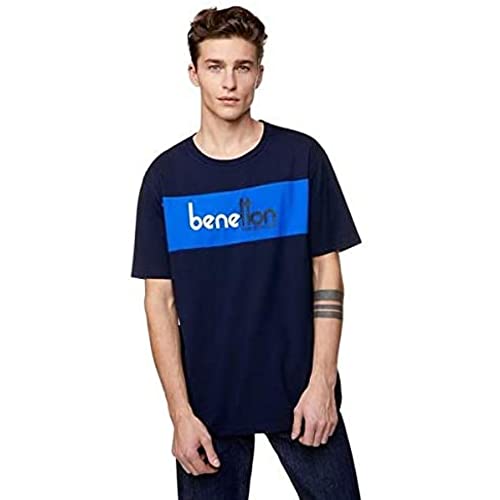 United Colors of Benetton Herren T-Shirt Pullover, Blau (Blu 016), Small von United Colors of Benetton