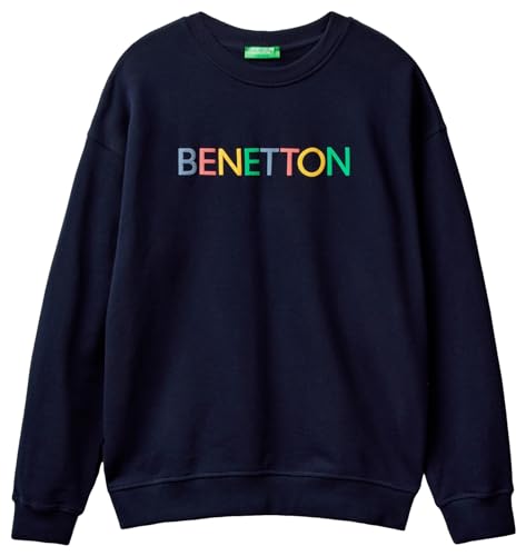 United Colors of Benetton Herren Trikot G/C M/L 3J68U100F Sweatshirt ohne Kapuze, Nachtblau 915, L von United Colors of Benetton