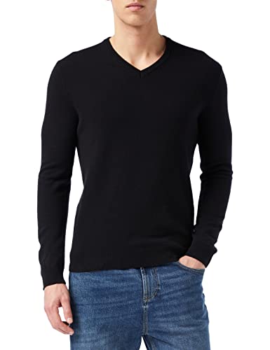 United Colors of Benetton Herren Trikot V-Ausschnitt M/L 1002u4407 Pullover, Schwarz 100, M, Medium von United Colors of Benetton