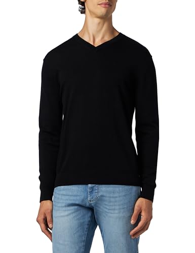 United Colors of Benetton Herren Trikot V-Ausschnitt M/L 10cvu400m Pullover, Schwarz 100, Large von United Colors of Benetton