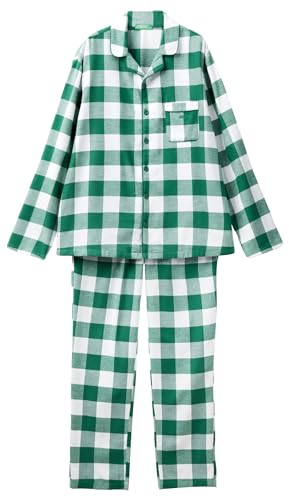 United Colors of Benetton Herren Wutz (Jacke + Hose) 42 Nt4P006 Pyjamaset, Grüne und weiße Bilder 911, L von United Colors of Benetton