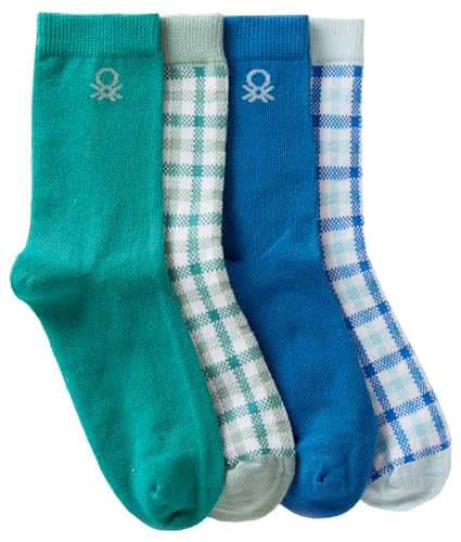 United Colors of Benetton Jungen (4 Paar) 6ao307034 Socken, Mehrfarbig 908, 10 Jahre von United Colors of Benetton