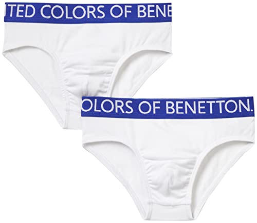 United Colors of Benetton Jungen 2 Slip 3op80s1u7 Unterwäsche-Set, Weiß 901, XL von United Colors of Benetton
