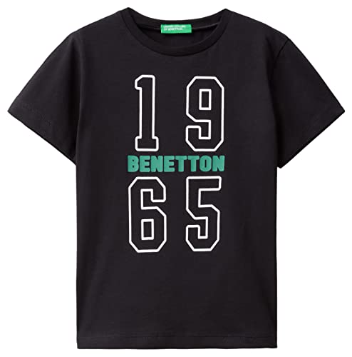 United Colors of Benetton Jungen 3i1xg107j T-Shirt, Schwarz 100, 82 von United Colors of Benetton