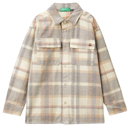 United Colors of Benetton Jungen 50vwcq03k Hemd, beige, 140 cm von United Colors of Benetton