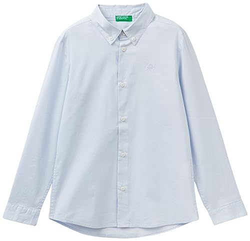 United Colors of Benetton Jungen 5awrcq01m Hemd, Celeste 081, 130 cm von United Colors of Benetton