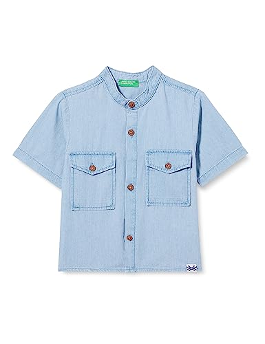 United Colors of Benetton Jungen 5dhjgq012 Hemd, Hellblau Denim 901, 3 Jahre von United Colors of Benetton