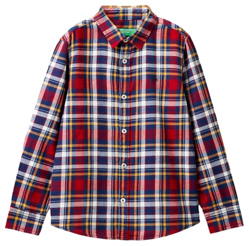 United Colors of Benetton Jungen 5lqhcq039 Hemd, Mehrfarbig, 130 cm von United Colors of Benetton