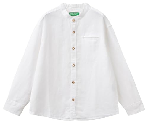 United Colors of Benetton Jungen 5ok4cq02j Hemd, Optisches Weiß 101, L von United Colors of Benetton