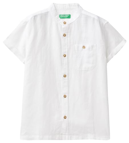 United Colors of Benetton Jungen 5ok4cq02k Hemd, Optisches Weiß 101, XL von United Colors of Benetton