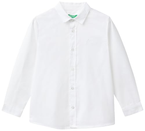 United Colors of Benetton Jungen Camicia 5dgxgq00i Hemd, Weiß, 5 Jahre von United Colors of Benetton
