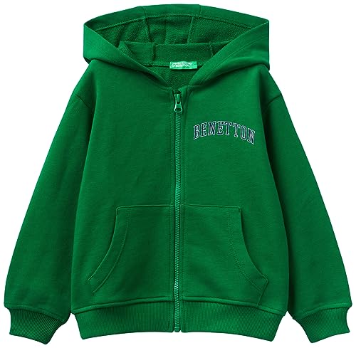 United Colors of Benetton Jungen Giacca C/CAPP M/L 3J68G5023 Hooded Sweatshirt, Verde Bosco 1U3, 90 von United Colors of Benetton