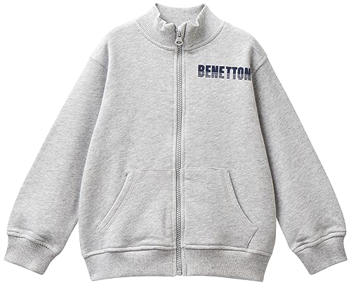 United Colors of Benetton Jungen Giacca M/L 3J70G5022 Sweatshirt, Grigio Melange 501, von United Colors of Benetton