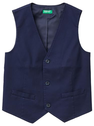 United Colors of Benetton Jungen Gilet 2GV3CJ009 Anzugjacke, Blu 901, 3XL von United Colors of Benetton