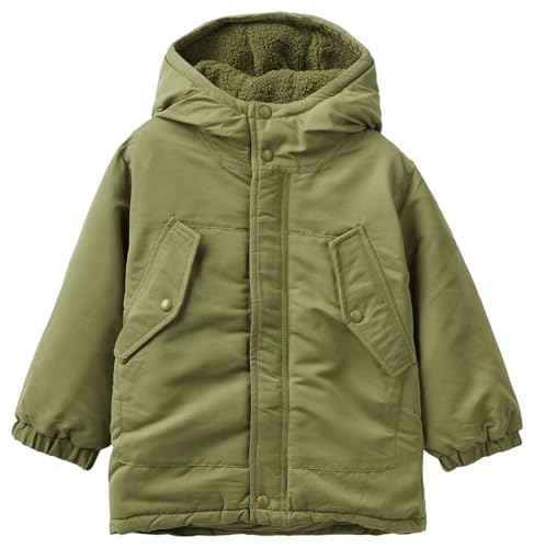 United Colors of Benetton Jungen Giubbotto 23M5GN01V Anorak, Verde Militare 313, 98 von United Colors of Benetton