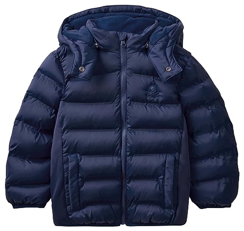 United Colors of Benetton Jungen Giubbotto 2KL9GN01S Anzugjacke, Blu Scuro 252, 98 von United Colors of Benetton