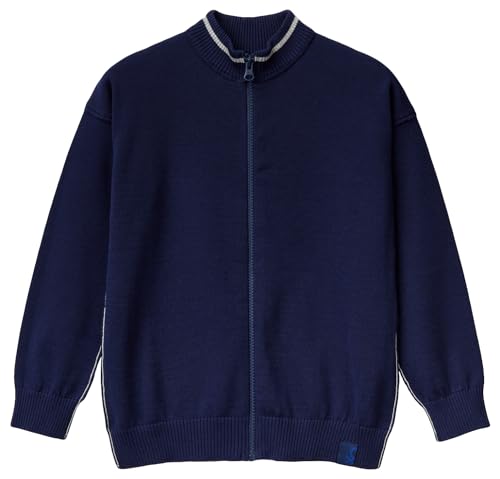 United Colors of Benetton Jungen M/L 1294Q5438 Cardigan Sweater, Blu Notte 252, L von United Colors of Benetton