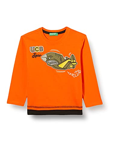 United Colors of Benetton Jungen M/L 3096C1556 T-Shirt, Red Orange 3d3, 90 cm von United Colors of Benetton