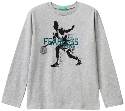 United Colors of Benetton Jungen M/L 3096c10k9 T-Shirt, grau, 130 cm von United Colors of Benetton
