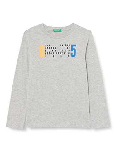 United Colors of Benetton Jungen M/L 3I1XG104D Langarm-T-Shirt, Grau Melange 501, 82 von United Colors of Benetton