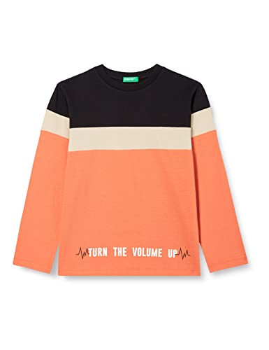 United Colors of Benetton Jungen M/L 3YN4C107Z Langarm-T-Shirt, Schwarz 100, 150 von United Colors of Benetton