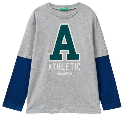 United Colors of Benetton Jungen M/L 3i1xc10jg T-Shirt, grau, 150 cm von United Colors of Benetton
