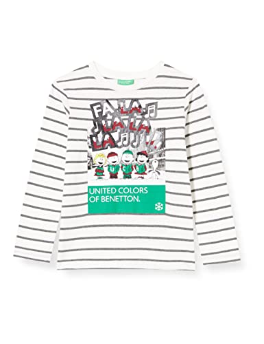 United Colors of Benetton Jungen M/L 3nqvc15gf T-Shirt, 904 weiß gestreift, 110 cm United Colors of Benetton Jungen M/L 3nqvc15gf T-Shirt, 904 weiß gestreift, 110 cm von United Colors of Benetton