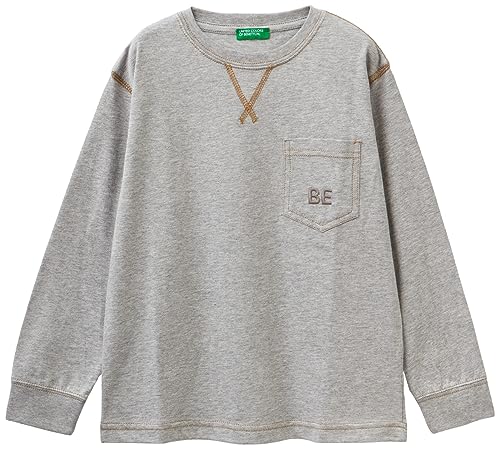 United Colors of Benetton Jungen M/L 3yr3c10e4 T-Shirt, Grigio Melange 501, 170 cm von United Colors of Benetton