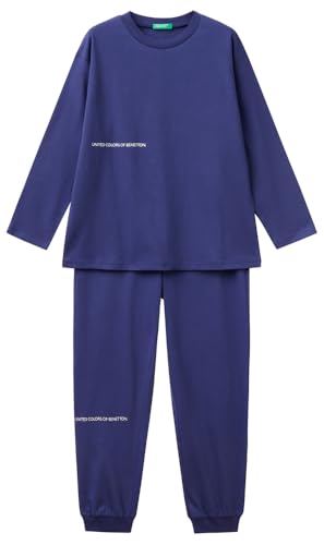 United Colors of Benetton Jungen Pig(Maglia+Pant) 30960p08d Pyjamaset, blau, L von United Colors of Benetton