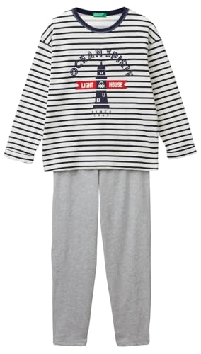 United Colors of Benetton Jungen Pig(Maglia+Pant) 3D720P07B Pyjamaset, Multicolor, 100 von United Colors of Benetton