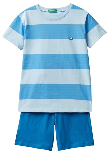 United Colors of Benetton Jungen Pig(T-Shirt+Short) 3ERS0P06G Pyjamaset, Multicolor 902, L von United Colors of Benetton