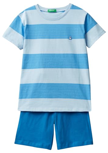 United Colors of Benetton Jungen Pig(T-Shirt+Short) 3ERS0P06G Pyjamaset, Multicolor 902, XXL von United Colors of Benetton