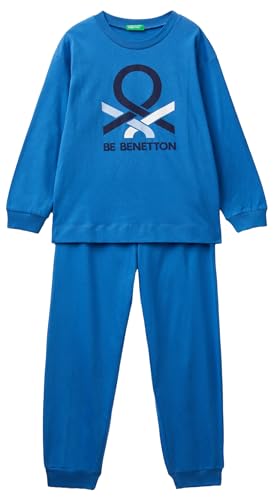 United Colors of Benetton Jungen Pig(Trikot+Hose) 30960p06q Baby-und Kleinkind-Schlafanzüge, blau, XS von United Colors of Benetton