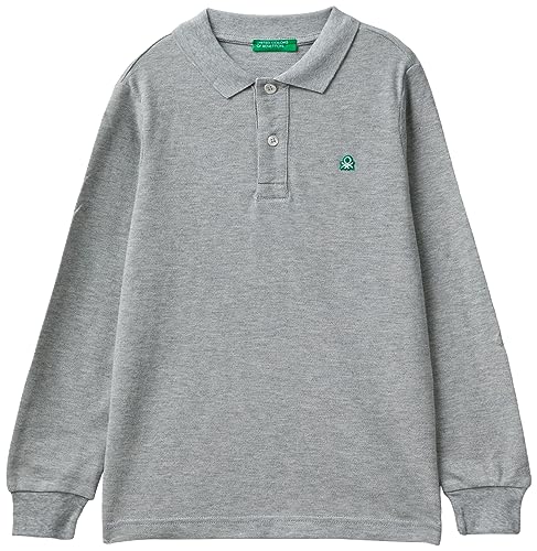 United Colors of Benetton Jungen Poloshirt M/L 3089c300z Polohemd, Grigio Melange 501, L von United Colors of Benetton