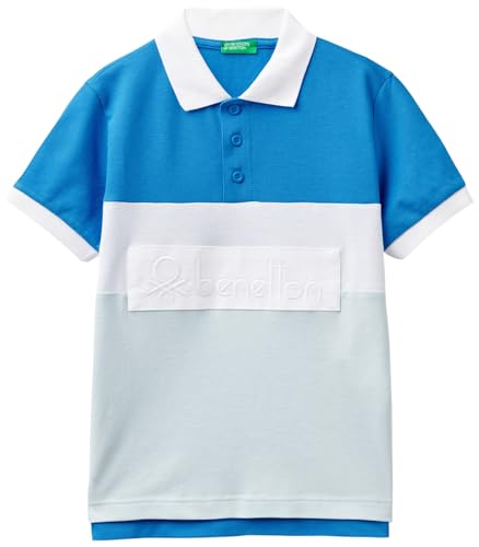 United Colors of Benetton Jungen Poloshirt M/M 3088c301g Polohemd, blau, 140 cm von United Colors of Benetton
