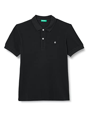 United Colors of Benetton Jungen Poloshirt M/M 3089c300q Polohemd, Schwarz 100, L von United Colors of Benetton