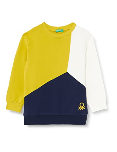 United Colors of Benetton Jungen Pullover G/C M/L 3J70G104E LANGÄRMLIGES Sweatshirt MIT Rundhalsausschnitt, Senfgelb 26B, 82 von United Colors of Benetton