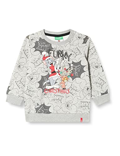 United Colors of Benetton Jungen Pullover G/C M/L 3LIQG105U LANGÄRMLIGES Sweatshirt MIT Rundhalsausschnitt, Grau 72V, XXS von United Colors of Benetton