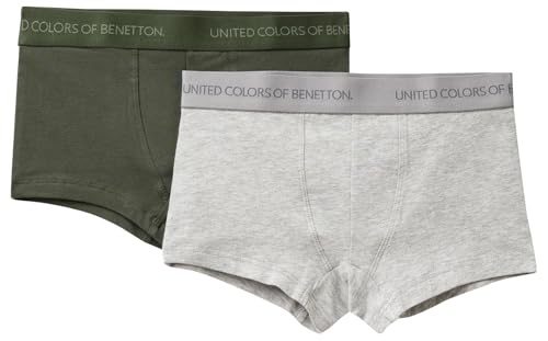 United Colors of Benetton Jungen Set 2 Boxer 3OP80X230 Retroshorts, Verde, 100 von United Colors of Benetton