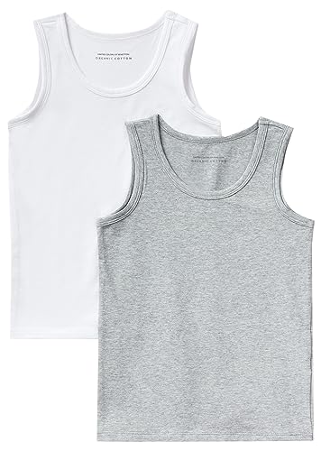 United Colors of Benetton Jungen Set 2 Tanktops 3op80h014 Unterhemd, Grigio Melange E Bianco 501, L von United Colors of Benetton