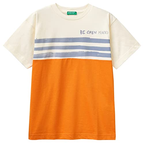 United Colors of Benetton Jungen T 3096C10AC Kurzarm Shirt, Bianco 036, S von United Colors of Benetton