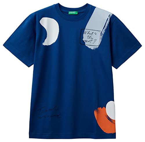 United Colors of Benetton Jungen T 3096C10BR Kurzarm Shirt, Blu 2G6, S von United Colors of Benetton