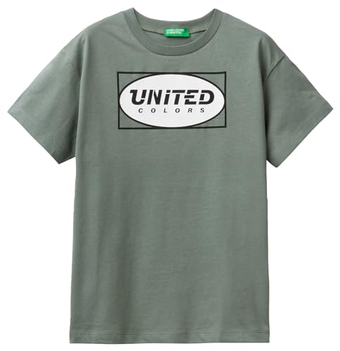 United Colors of Benetton Jungen T 3I1XC10IL Kurzarm Shirt, Verde, 122 cm von United Colors of Benetton