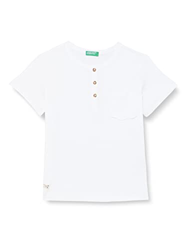 United Colors of Benetton Jungen T-shirt 3f4jg101q Kurzarm Shirt, Bianco 101, 3 Monate EU von United Colors of Benetton