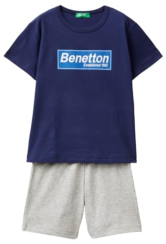 United Colors of Benetton Jungen comp(t-Shirt+Short) 3096gk00i Hosen, blau, 116 cm von United Colors of Benetton