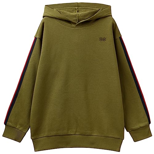 United Colors of Benetton Kinder und Jugendliche C/CAPP. M/L 3J68C202W Kapuzenpullover, Verde Militare 313, S von United Colors of Benetton