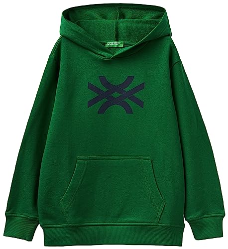 United Colors of Benetton Kinder und Jugendliche C/CAPP. M/L 3J68C202m Kapuzenpullover, Verde Bosco 1u3, 160 cm von United Colors of Benetton